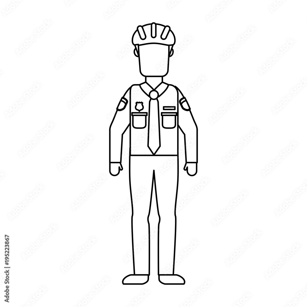 Police officer avatar vector illustration graphic design