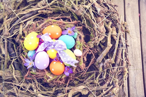 Grußkarte - Osternest - Ost...