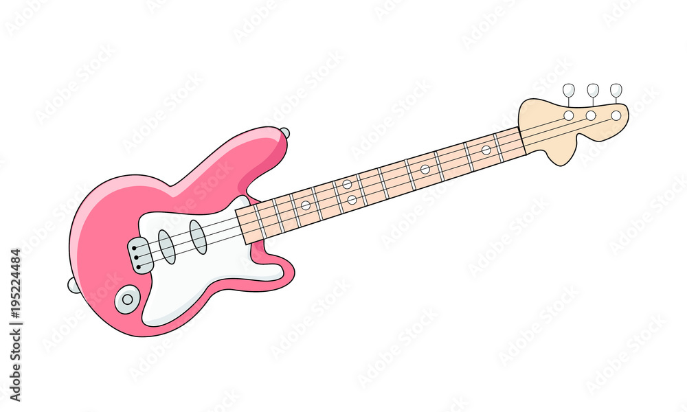 Obraz premium Red isolated electric guitar