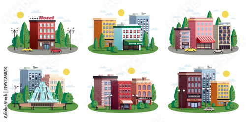 Town Houses Summer Compositions Set  
