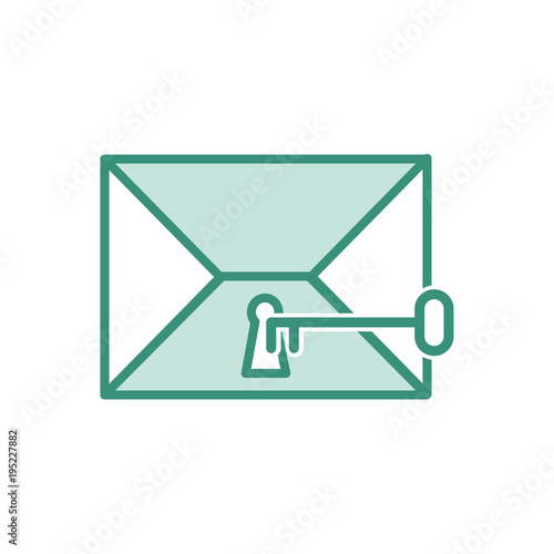 duo color letter message with key style security