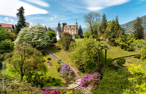 Photos View of Botanical Gardens of Villa Taranto, located on the shore of Lake Maggiore in Pallanza, Verbania, Italy