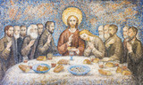 CARAVAGGIO, ITALY - 24-8-2016. Mosaic : The last supper