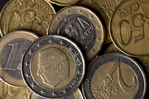 Money euro coins background