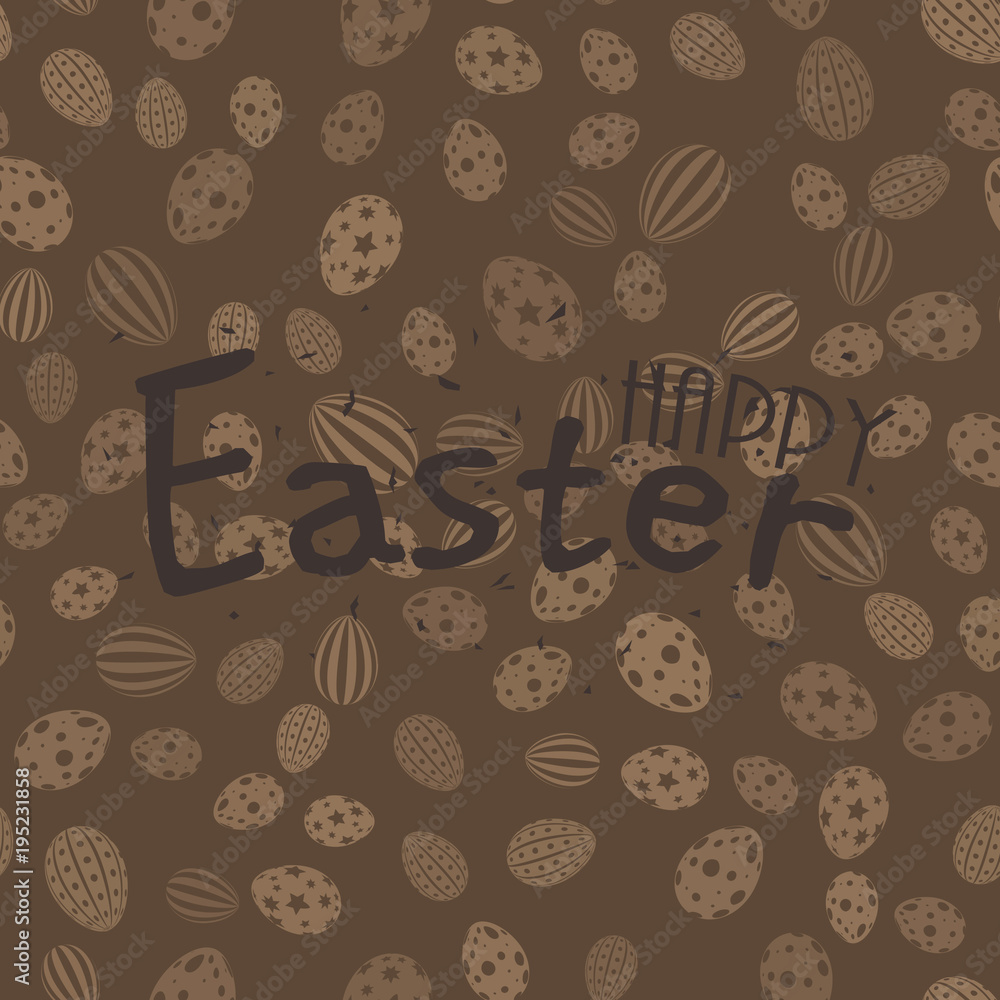 Happy Easter card with eggs. Vector background. Happy Easter card with eggs. Vector background.