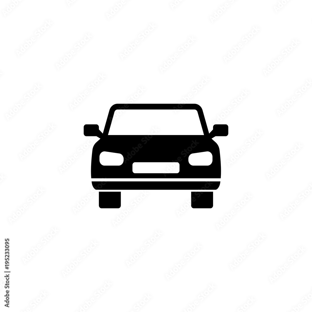 Car vector icon. Simple flat symbol on white background