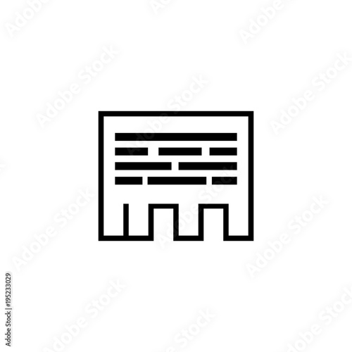 Tear off Paper Advertisement vector icon. Simple flat symbol on white background photo