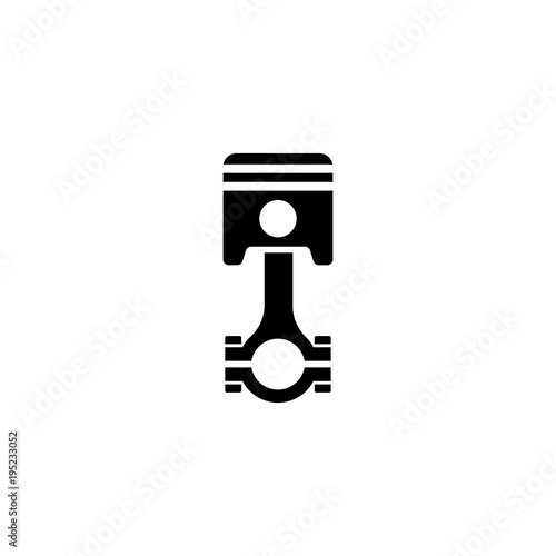 Piston vector icon. Simple flat symbol on white background