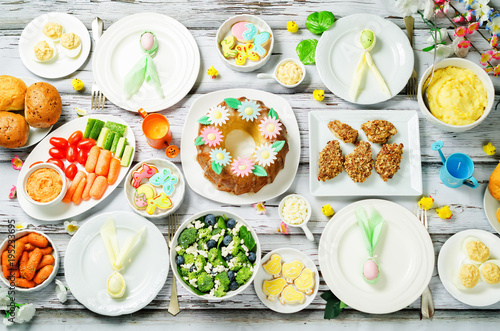 Spring Easter main dish table setting