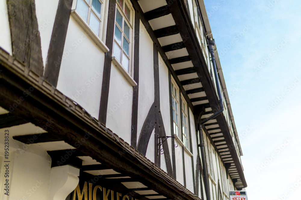 Historic timber tudor style house on Micklegate Bar in York in Yorkshire United Kingdom Historic timber tudor style house on Micklegate Bar in York in Yorkshire United Kingdom