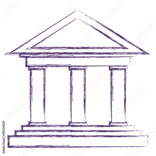 bank building isolated icon vector illustration design
