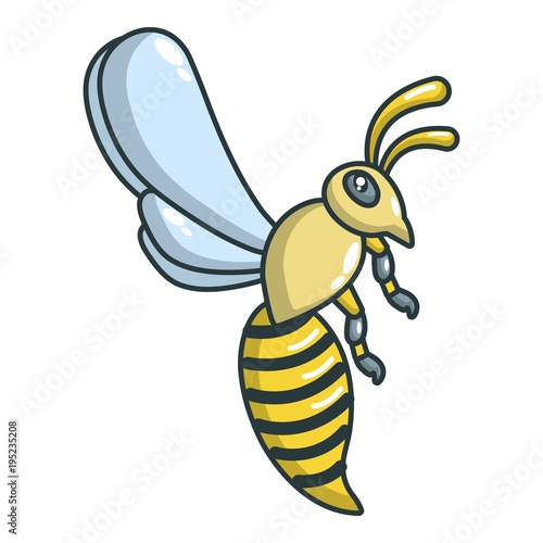 Bee icon, cartoon style