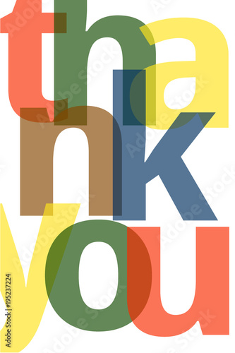 Thank you card vector design