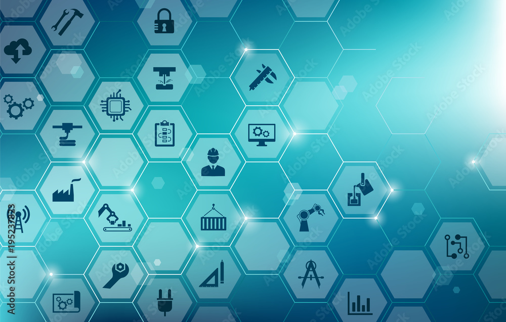 Engineering vector: digitalisation, technology, innovation - abstract concept Engineering vector: digitalisation, technology, innovation - abstract concept