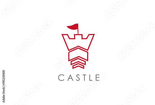 Red Castle logo Design