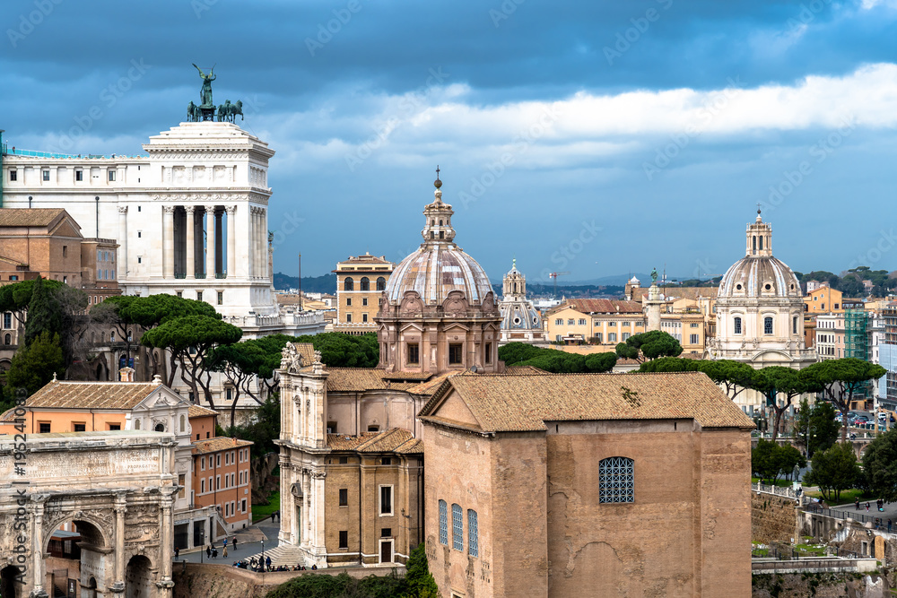 Kirchen und Gebäude in Rom in Italien