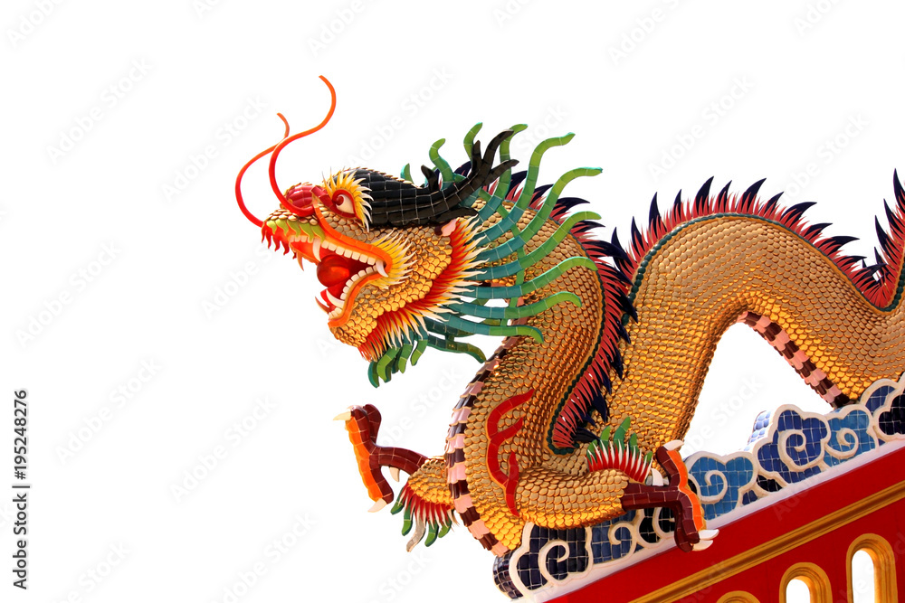 golden dragon in chinese temple golden dragon in chinese temple