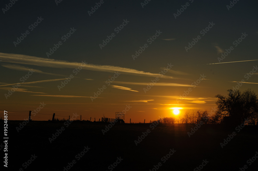 Sunset in East Flanders