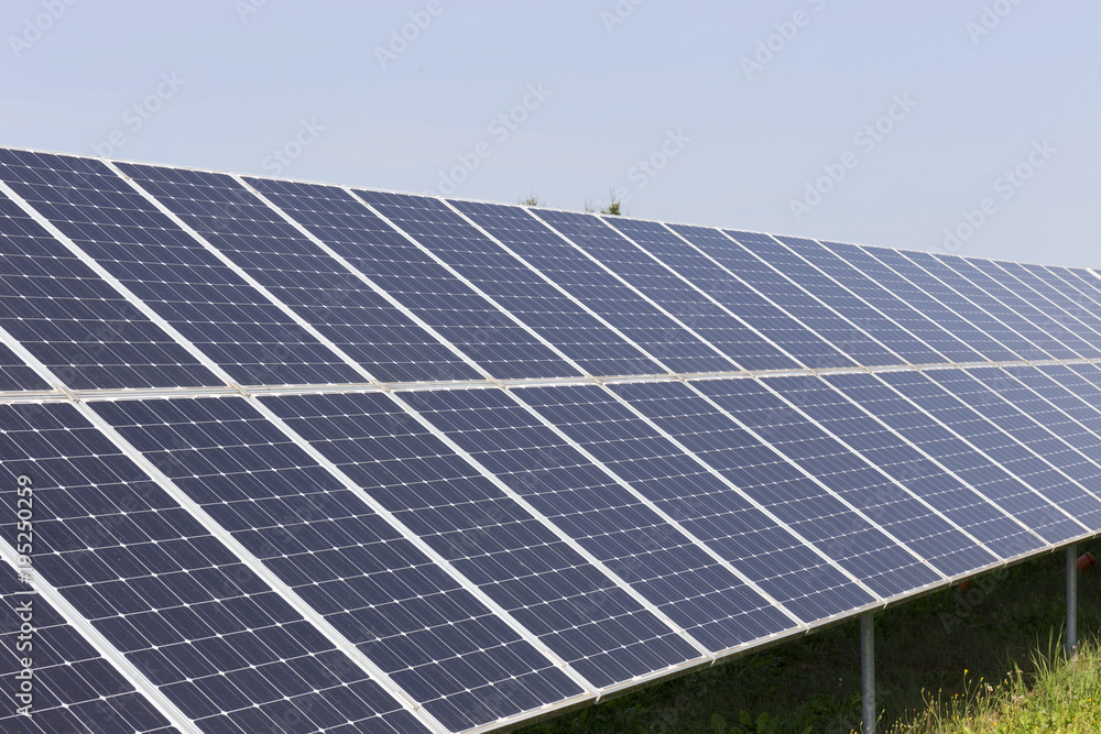 Solar Power Station on the summer Meadow Solar Power Station on the summer Meadow