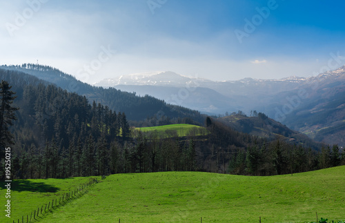 Typical Basque landscape of its valleys