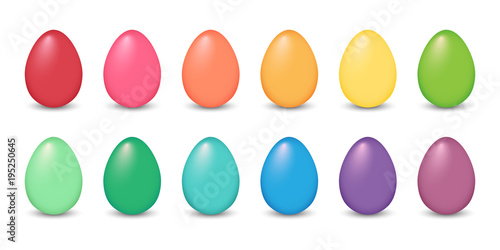 Colorful rainbow Easter eggs in vector format