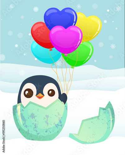 penguin hatched from the egg