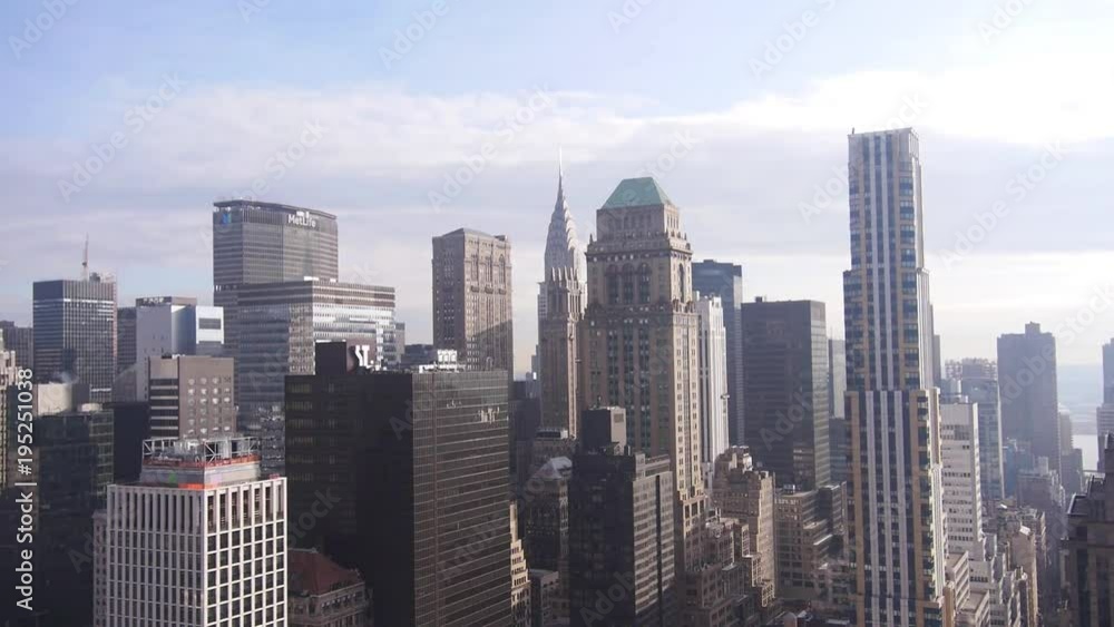 City Skyline From Above - Pan - Right To Left City Skyline From Above - Pan - Right To Left