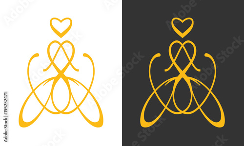 Ein Logo mit Honigbienen für Imker