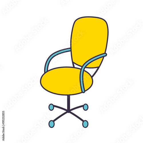 Office chair cartoon icon vector isolated.
