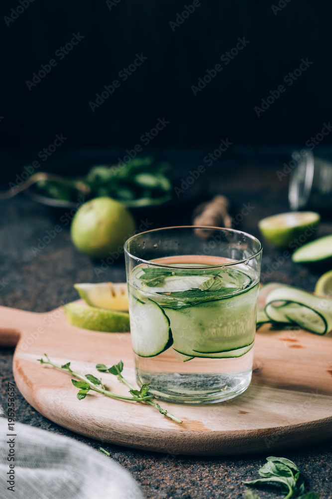 Cucumber mint and lemon infused water Cucumber mint and lemon infused water
