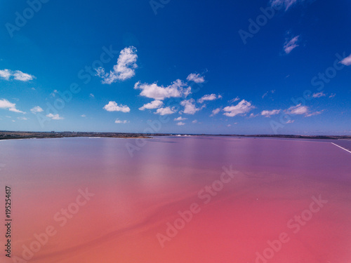 Aerial shoot of salt lake