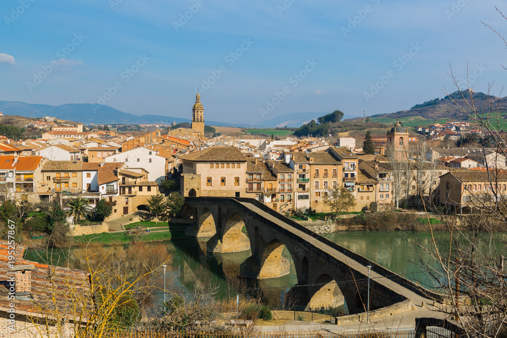 Views to Puente la Reina, Navarra, Spain