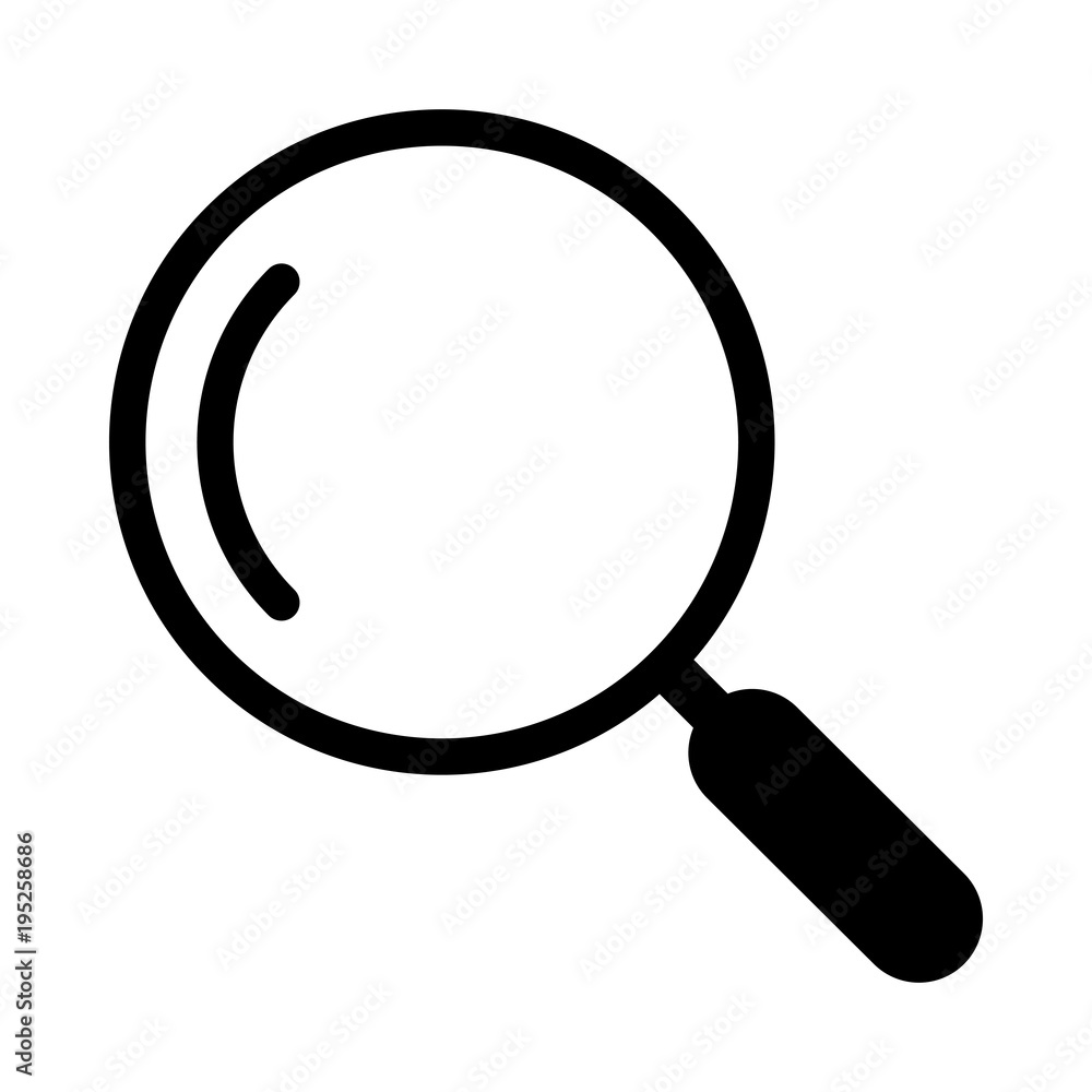 黒線の検索アイコン白背景のベクターイラスト Stock Vector Adobe Stock 黒線の検索アイコン白背景のベクターイラスト Stock Vector Adobe Stock