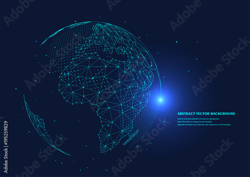 point and line composed world map,representing the global,Global network connection,international meaning.; 