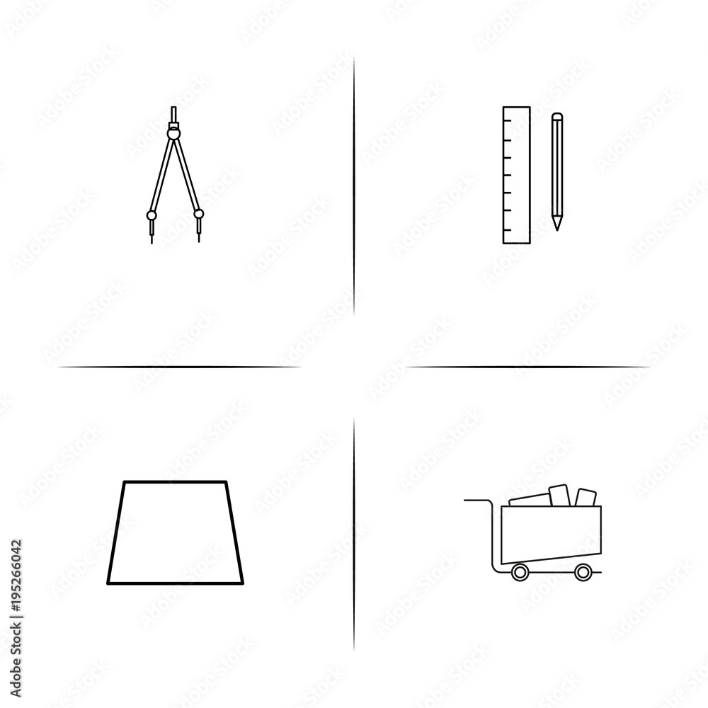 Education simple linear icon set.Simple outline icons Education simple linear icon set.Simple outline icons