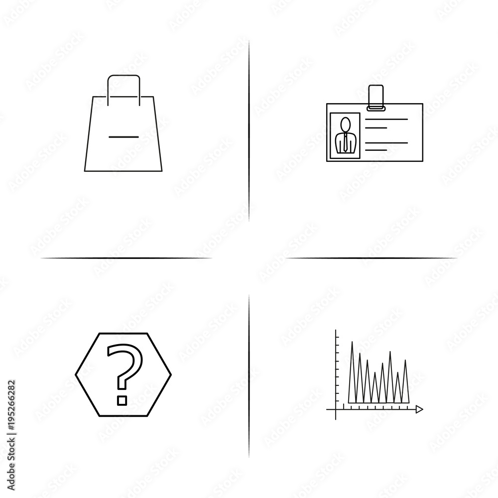 Business simple linear icon set.Simple outline icons Business simple linear icon set.Simple outline icons