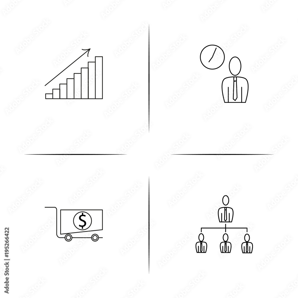 Business simple linear icon set.Simple outline icons Business simple linear icon set.Simple outline icons