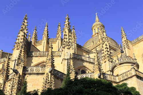 Cathedral in Segovia Spain © jefwod