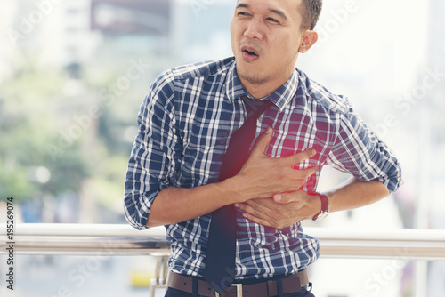 Fotografie Young business man so stress with Heart Broken