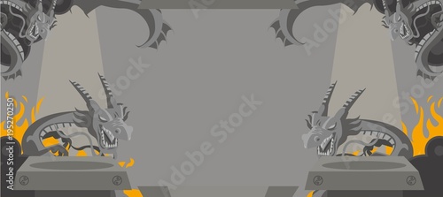 stone dragons background