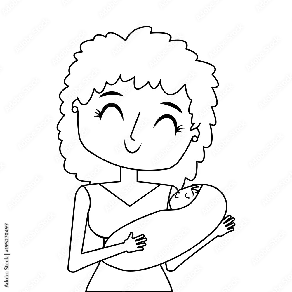 Obraz premium happy young mother hugging little toddler son