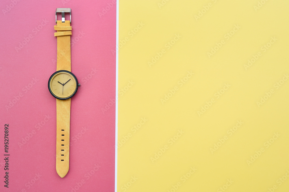 close up of yellow wristwatches for background close up of yellow wristwatches for background
