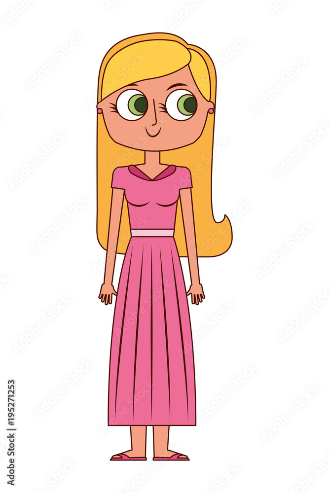 cartoon beauty mother standing character cartoon beauty mother standing character
