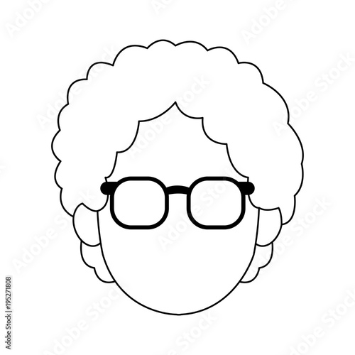 Old woman faceless with glasses icon vector illustration graphic design © Jemastock