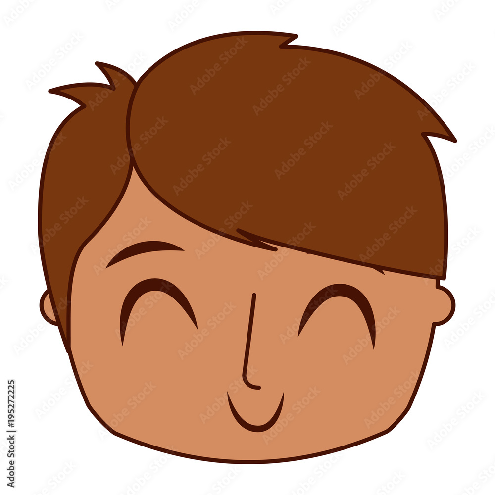 smiling happy face boy male young character smiling happy face boy male young character