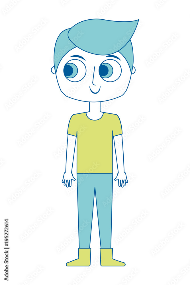 cartoon little boy is standing character cartoon little boy is standing character