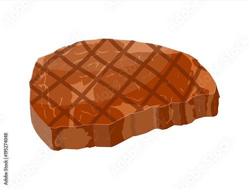 Beef tenderloin. Slice of steak, cooked meat