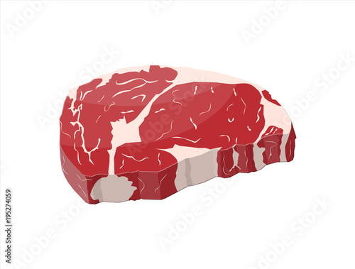Beef tenderloin. Slice of steak, fresh meat