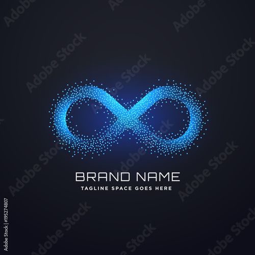 futuristic infinity logo concept design vector photo