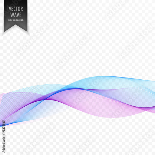 clean smooth transparent vector waves